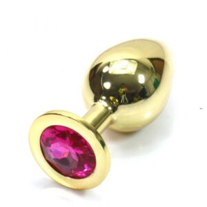 Butt Plug Pure Steel - Gold-3 inch