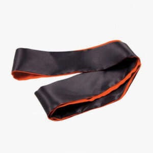 Orange Is The New Black Satin Sash Reversible Blindfold Black Orange