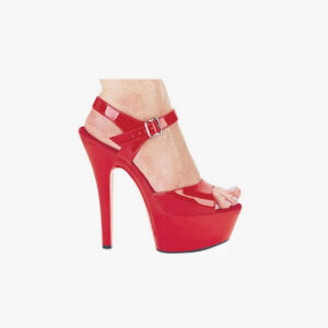 Ellie shoes, juliet 6in pump 2in platform red nine