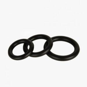 Power Stretch Silicone Donuts Cock Rings 3 Pack Black