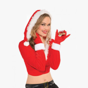 Christmas Gloves For Her Red O/S