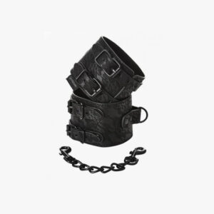 Sincerely Lace Double Strap Handcuffs Black