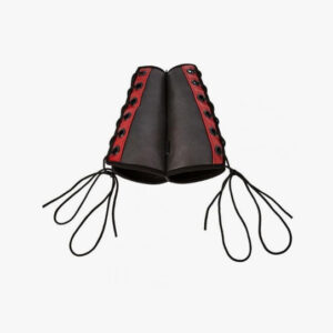 Sportsheets Saffron Gauntlet Cuffs Black Red