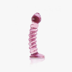 icicles hand blown glass massager no 28 pink