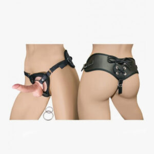 All American Whoppers 5 inches Curved Dong Balls & Universal Harness